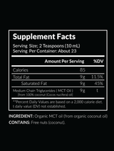 Peak-Performance Organic MCT Oil